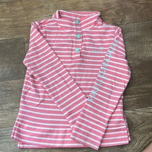 Vineyard Vines XS (5-6) pink/white striped pullover